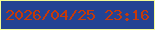 文字の大きさ：4、枠の色：f4fc96、背景の色：244393、文字の色：c73909 無料ブログパーツのブログ時計