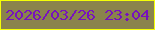 文字の大きさ：4、枠の色：f4fe07、背景の色：8a834c、文字の色：7712be 無料ブログパーツのブログ時計