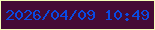 文字の大きさ：3、枠の色：f4feb8、背景の色：450a35、文字の色：094ae4 無料ブログパーツのブログ時計