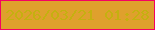 文字の大きさ：4、枠の色：f50162、背景の色：dfa02d、文字の色：c5b010 無料ブログパーツのブログ時計