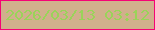 文字の大きさ：5、枠の色：f50375、背景の色：d1af8c、文字の色：9ad359 無料ブログパーツのブログ時計