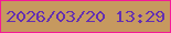 文字の大きさ：5、枠の色：f51998、背景の色：c6995f、文字の色：642fb1 無料ブログパーツのブログ時計