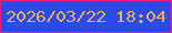 文字の大きさ：4、枠の色：f51c7d、背景の色：2a4be7、文字の色：eaae60 無料ブログパーツのブログ時計