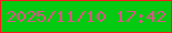 文字の大きさ：2、枠の色：f51e20、背景の色：04ca11、文字の色：d95585 無料ブログパーツのブログ時計