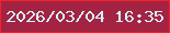 文字の大きさ：4、枠の色：f5212c、背景の色：a42342、文字の色：d5f2ff 無料ブログパーツのブログ時計