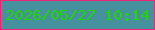 文字の大きさ：1、枠の色：f52374、背景の色：45919e、文字の色：23d601 無料ブログパーツのブログ時計