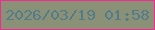 文字の大きさ：3、枠の色：f52992、背景の色：8a9176、文字の色：547b89 無料ブログパーツのブログ時計