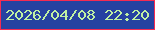 文字の大きさ：3、枠の色：f52b52、背景の色：2642a1、文字の色：c0f1a3 無料ブログパーツのブログ時計