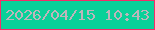 文字の大きさ：2、枠の色：f52d69、背景の色：09d199、文字の色：beb5bb 無料ブログパーツのブログ時計