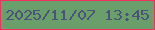 文字の大きさ：4、枠の色：f52f60、背景の色：6a9f6b、文字の色：4c5378 無料ブログパーツのブログ時計