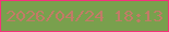 文字の大きさ：3、枠の色：f5327b、背景の色：79a04d、文字の色：c37b67 無料ブログパーツのブログ時計