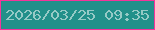 文字の大きさ：2、枠の色：f5349b、背景の色：22908a、文字の色：96cac6 無料ブログパーツのブログ時計