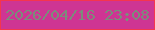 文字の大きさ：5、枠の色：f5354e、背景の色：ce3593、文字の色：7b8c7b 無料ブログパーツのブログ時計
