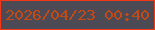 文字の大きさ：2、枠の色：f53719、背景の色：4b4a55、文字の色：c24a17 無料ブログパーツのブログ時計