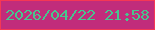 文字の大きさ：5、枠の色：f53754、背景の色：c12c7b、文字の色：47c58e 無料ブログパーツのブログ時計