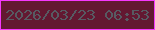文字の大きさ：4、枠の色：f538fd、背景の色：631831、文字の色：575a62 無料ブログパーツのブログ時計