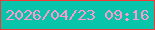 文字の大きさ：3、枠の色：f53937、背景の色：07c4ab、文字の色：ff98cb 無料ブログパーツのブログ時計