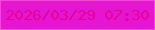 文字の大きさ：1、枠の色：f547d5、背景の色：e416d1、文字の色：e50294 無料ブログパーツのブログ時計