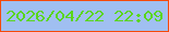 文字の大きさ：3、枠の色：f5490a、背景の色：a0bff1、文字の色：5ad61a 無料ブログパーツのブログ時計