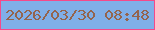 文字の大きさ：2、枠の色：f5498a、背景の色：80afe8、文字の色：94644d 無料ブログパーツのブログ時計