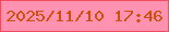 文字の大きさ：5、枠の色：f54c5d、背景の色：ff92b1、文字の色：cf4e0a 無料ブログパーツのブログ時計