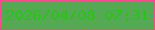 文字の大きさ：3、枠の色：f54c8e、背景の色：55a955、文字の色：2ac418 無料ブログパーツのブログ時計