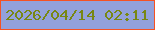 文字の大きさ：1、枠の色：f55224、背景の色：93a1db、文字の色：788713 無料ブログパーツのブログ時計