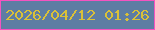 文字の大きさ：5、枠の色：f553c0、背景の色：5e7da3、文字の色：dac138 無料ブログパーツのブログ時計