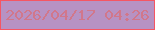 文字の大きさ：1、枠の色：f55663、背景の色：b792c3、文字の色：d1778b 無料ブログパーツのブログ時計