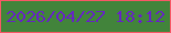 文字の大きさ：3、枠の色：f55865、背景の色：42843b、文字の色：6528bf 無料ブログパーツのブログ時計
