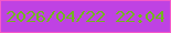 文字の大きさ：2、枠の色：f559ca、背景の色：bf42e3、文字の色：73b520 無料ブログパーツのブログ時計