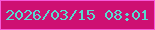 文字の大きさ：5、枠の色：f55bd9、背景の色：ce0f72、文字の色：56dccf 無料ブログパーツのブログ時計