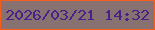 文字の大きさ：1、枠の色：f55e1d、背景の色：877271、文字の色：49218b 無料ブログパーツのブログ時計