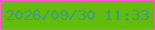 文字の大きさ：3、枠の色：f55fcb、背景の色：63bd07、文字の色：44978b 無料ブログパーツのブログ時計