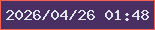 文字の大きさ：2、枠の色：f56054、背景の色：492f62、文字の色：dfe7ea 無料ブログパーツのブログ時計