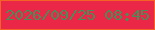 文字の大きさ：4、枠の色：f56225、背景の色：ea2747、文字の色：488c58 無料ブログパーツのブログ時計