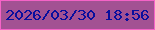 文字の大きさ：4、枠の色：f563c7、背景の色：a35193、文字の色：080e9d 無料ブログパーツのブログ時計
