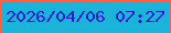文字の大きさ：2、枠の色：f5644a、背景の色：1ab3d9、文字の色：2321c8 無料ブログパーツのブログ時計