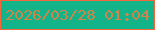 文字の大きさ：1、枠の色：f5663d、背景の色：13b489、文字の色：cf844b 無料ブログパーツのブログ時計