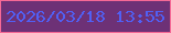 文字の大きさ：5、枠の色：f56996、背景の色：6d3176、文字の色：5160f4 無料ブログパーツのブログ時計