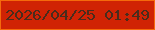 文字の大きさ：3、枠の色：f56a0c、背景の色：d02304、文字の色：4a2c1c 無料ブログパーツのブログ時計