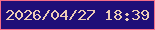 文字の大きさ：1、枠の色：f56d88、背景の色：200f78、文字の色：edcdb6 無料ブログパーツのブログ時計