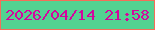 文字の大きさ：2、枠の色：f56e59、背景の色：53d291、文字の色：d5059e 無料ブログパーツのブログ時計