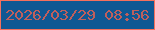 文字の大きさ：5、枠の色：f5705d、背景の色：0f5893、文字の色：bf5f5c 無料ブログパーツのブログ時計