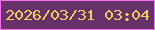 文字の大きさ：2、枠の色：f570f5、背景の色：663269、文字の色：f5cd58 無料ブログパーツのブログ時計