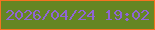 文字の大きさ：3、枠の色：f57320、背景の色：658623、文字の色：8f65d4 無料ブログパーツのブログ時計