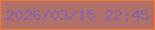 文字の大きさ：3、枠の色：f57830、背景の色：b1716a、文字の色：8064a7 無料ブログパーツのブログ時計