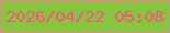 文字の大きさ：2、枠の色：f57b96、背景の色：86c53d、文字の色：f75580 無料ブログパーツのブログ時計