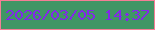 文字の大きさ：4、枠の色：f57e96、背景の色：409665、文字の色：8326eb 無料ブログパーツのブログ時計