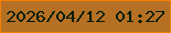 文字の大きさ：3、枠の色：f58007、背景の色：b57023、文字の色：031c0d 無料ブログパーツのブログ時計